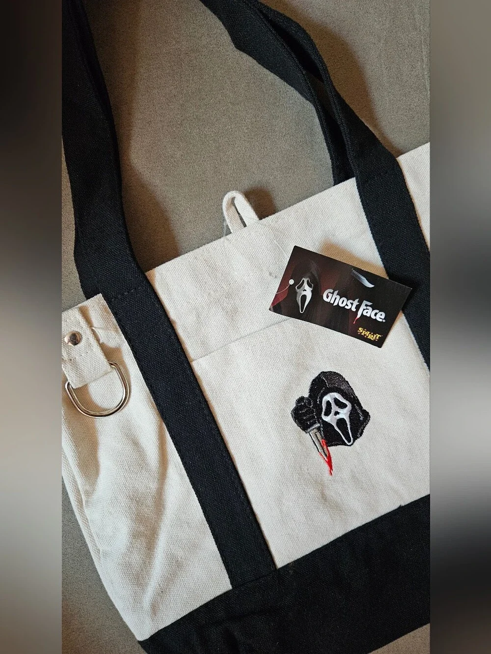 Spirit Halloween Ghost Face Mini Tote Bag